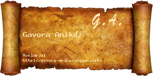Gavora Anikó névjegykártya